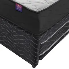 FLEX - Diván Therapedic Plus 1.5 Plaza 105X200 Cm + Respaldo Royal+ Velador Rock