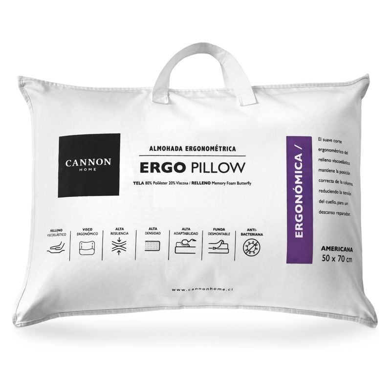 CANNON - Almohada Viscoelástica 50x70 Cm Ergo Cannon