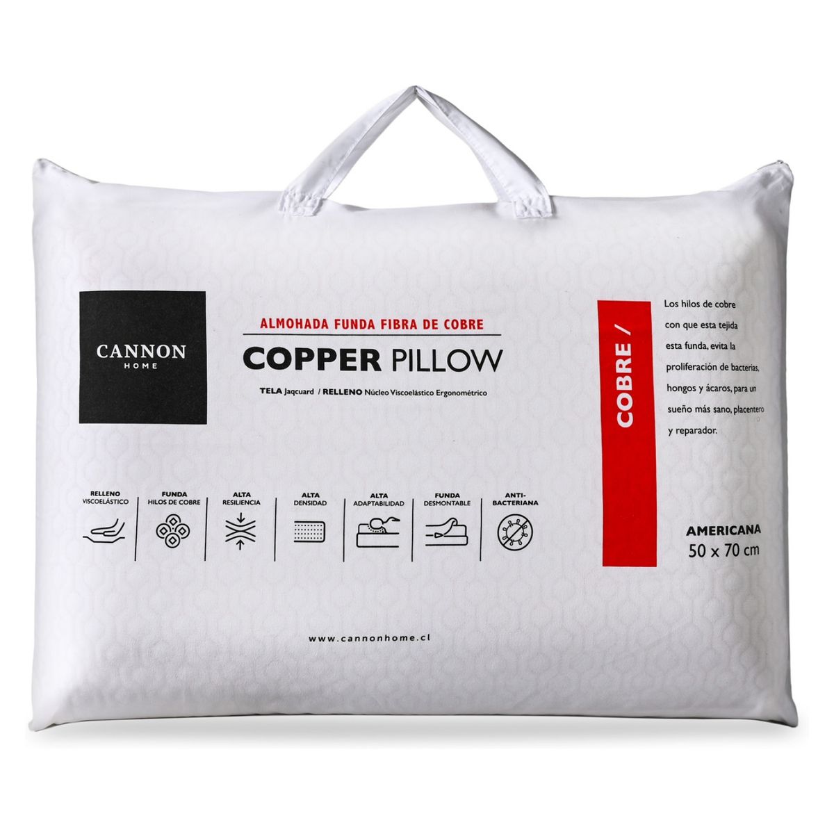 CANNON - Almohada Copper Viscolastrica Standar