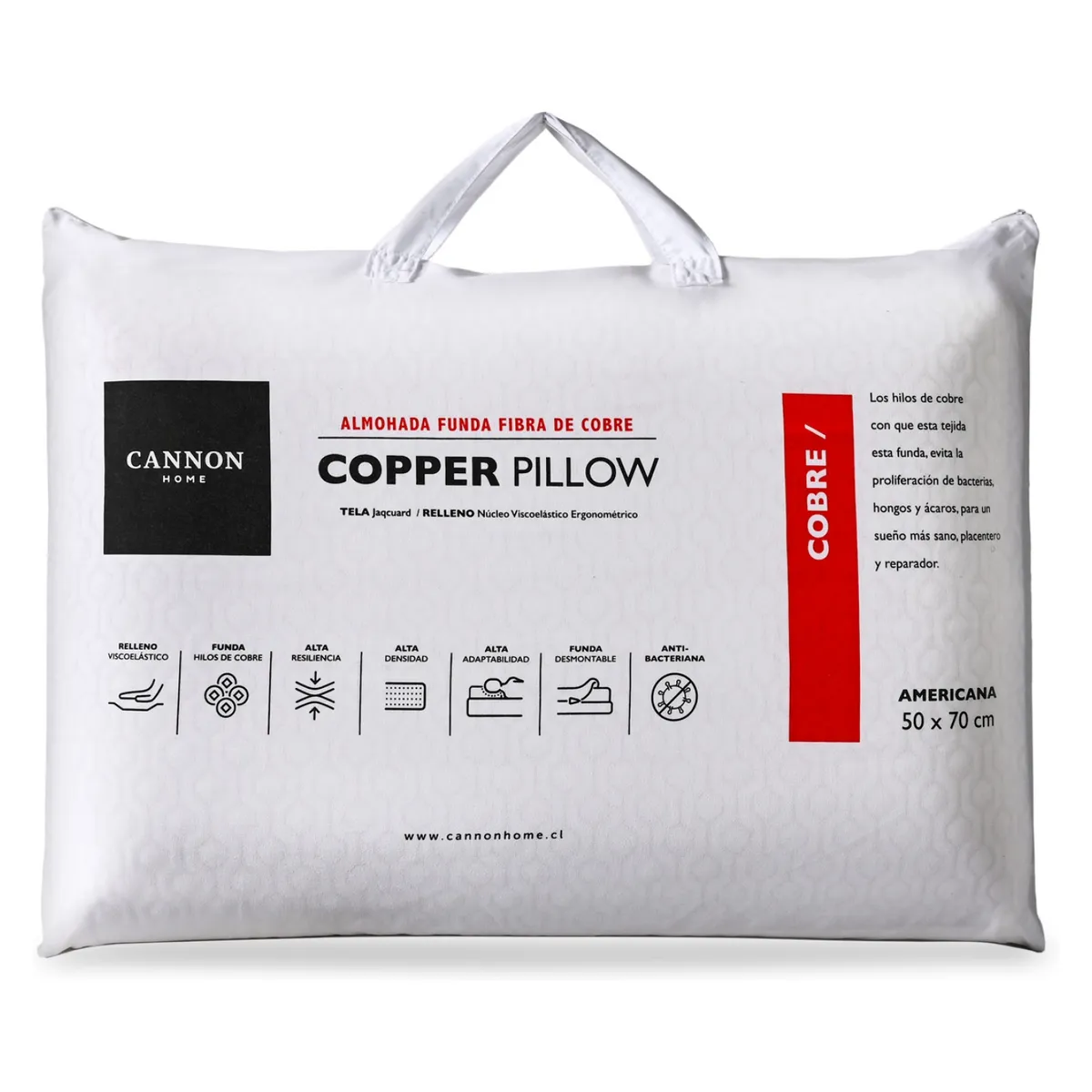 CANNON - Almohada Copper Viscolastrica Standar