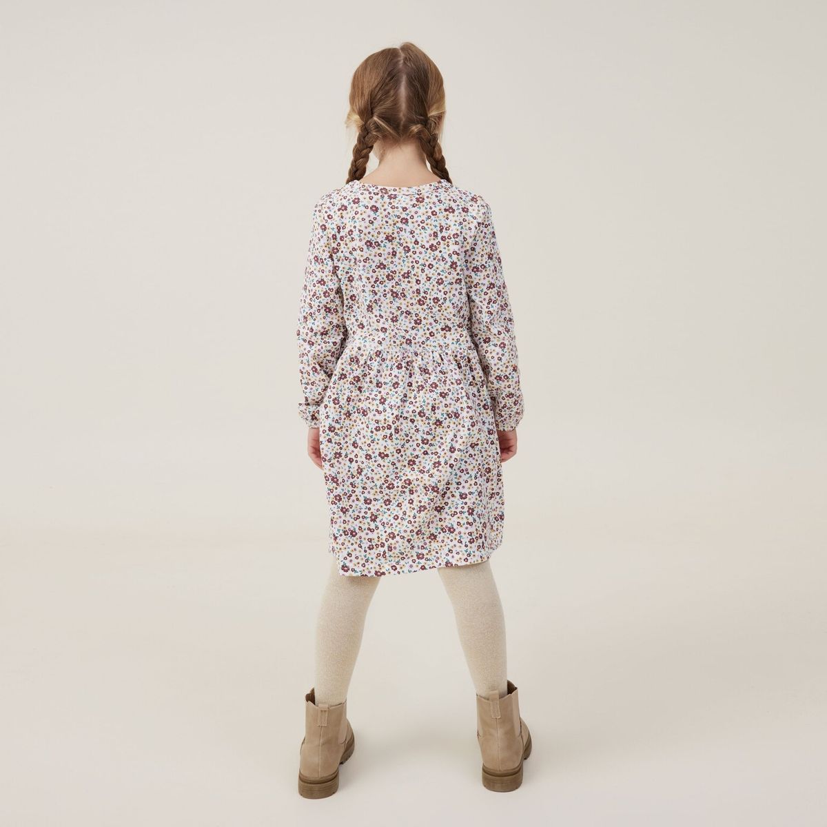 COTTON ON - Vestido Manga Larga Algodón Niña Cotton On