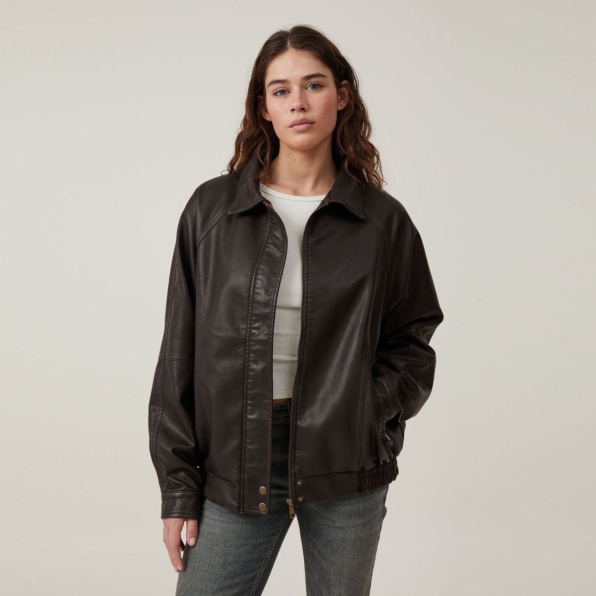 COTTON ON - Bomber Jacket Pu Mujer Cotton On