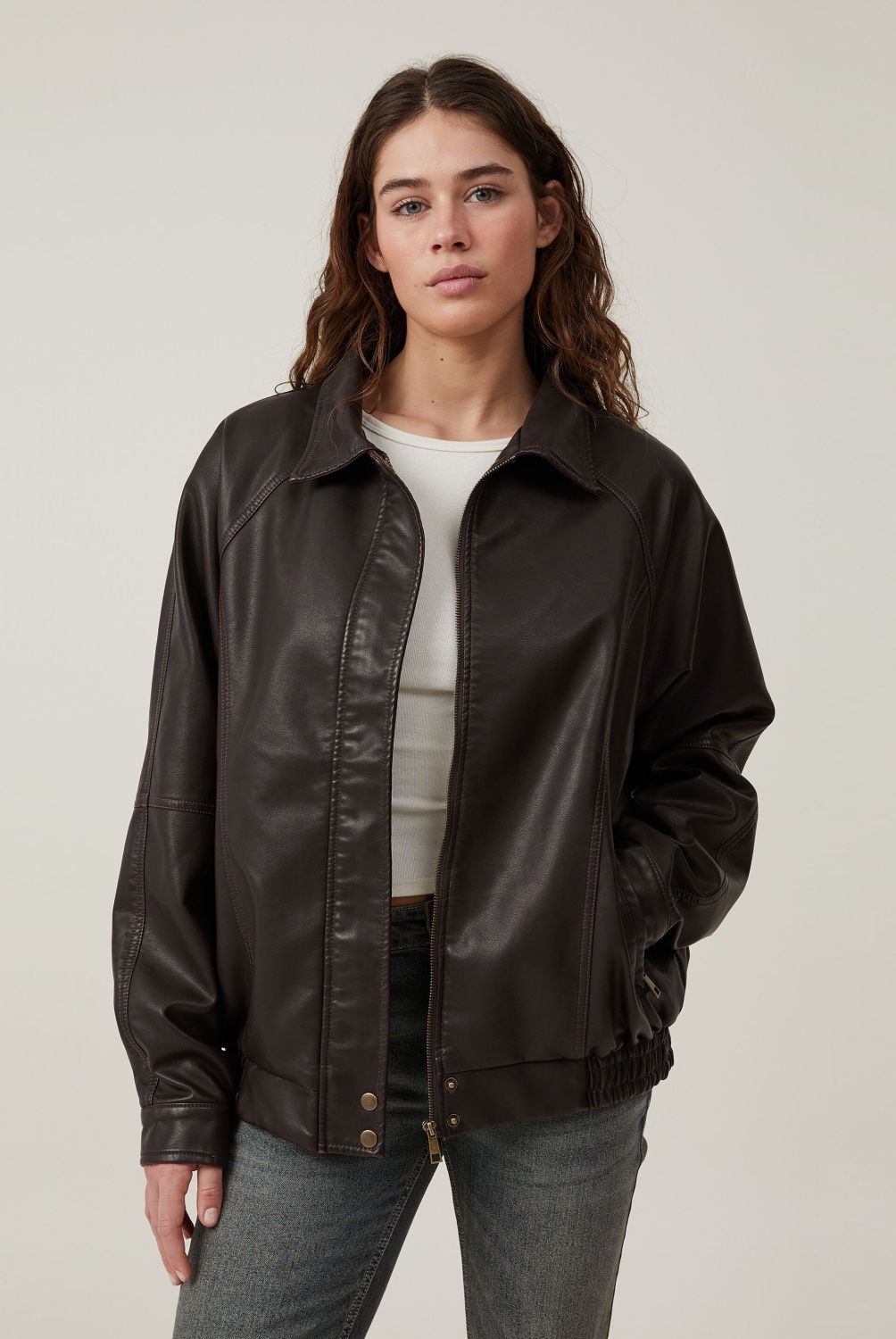 COTTON ON - Bomber Jacket Pu Mujer Cotton On