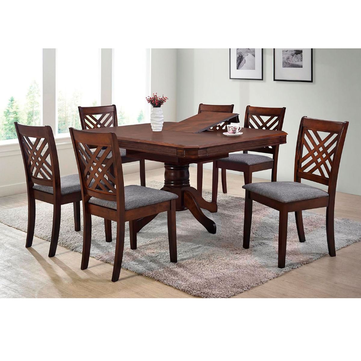 FURNITECH - Juego De Comedor City C/E 6 Sillas Furnitech