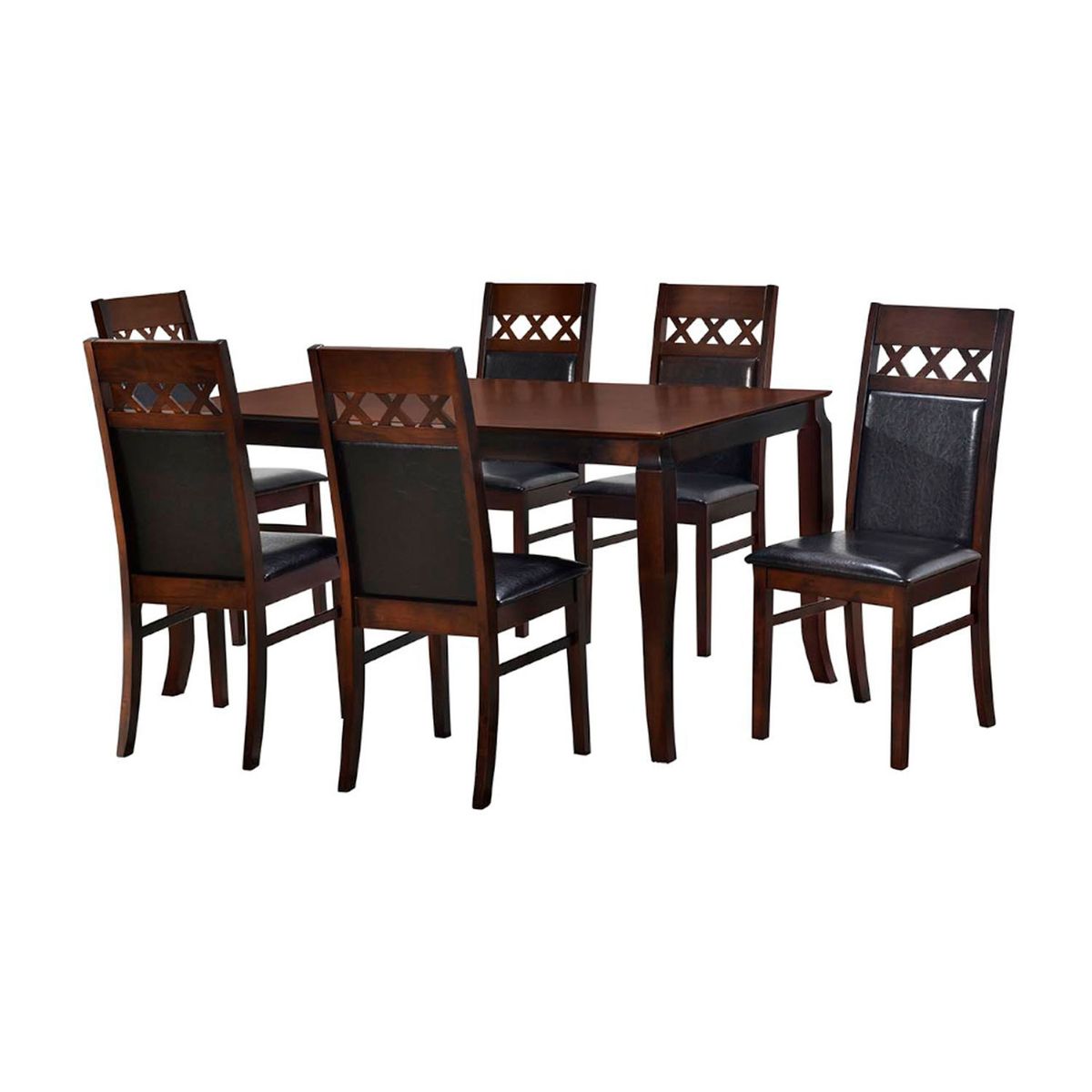 FURNITECH - Juego De Comedor Queens Pu 6 Sillas Furnitech