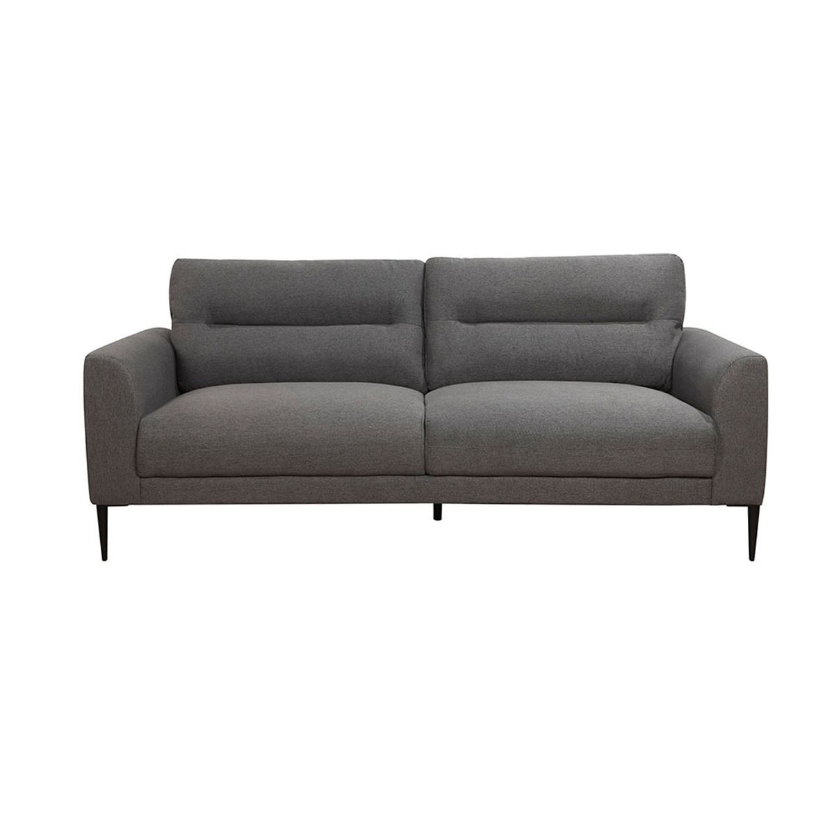 FURNITECH - Sofá 3 Cuerpos Chenille Hannover Gris Furnitech