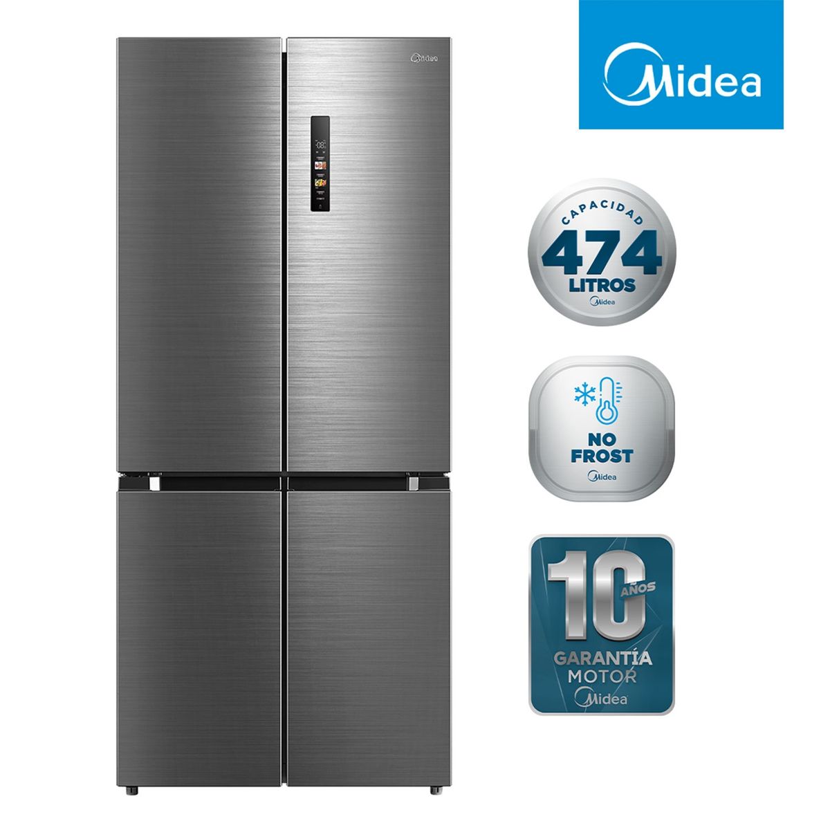 MIDEA - Refrigerador French Door Multipuerta 474Lts No Frost MDRM691MTE46 Midea
