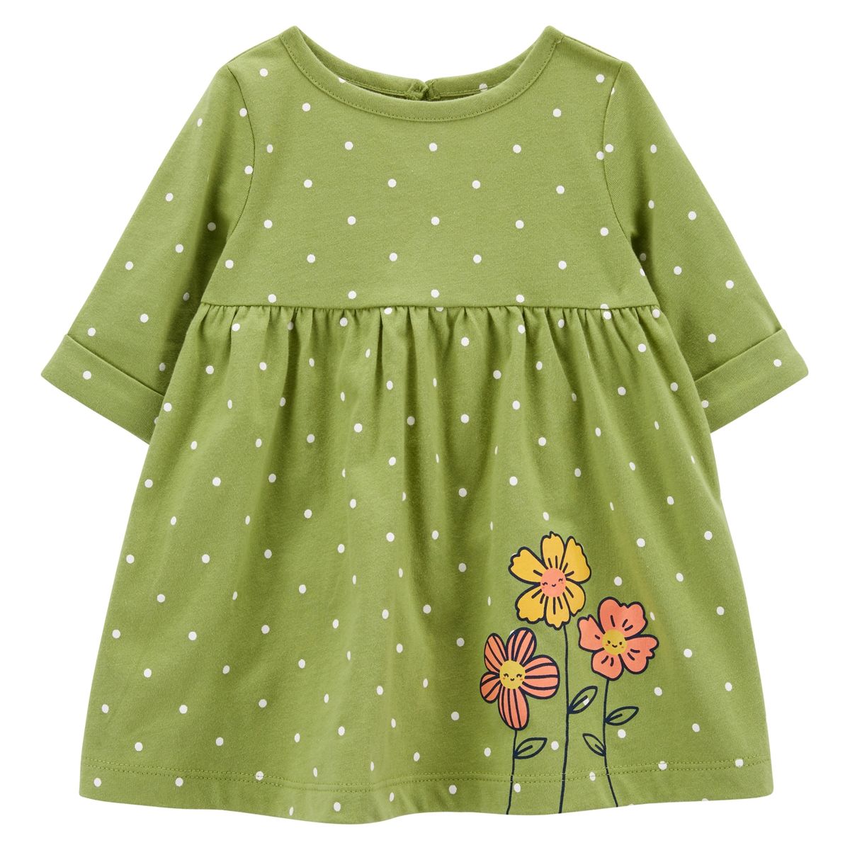 CARTER'S - Vestido Algodón Con Cubre Pañal Bebé Niña Carter's