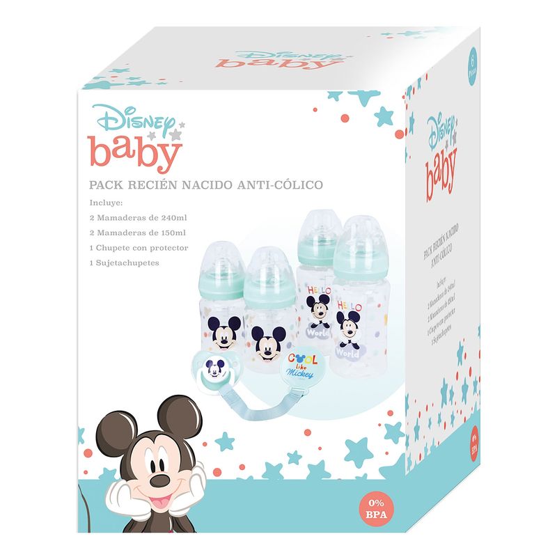 DISNEY - Pack Mamadera Recién Nacido Anticolico Disney