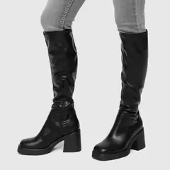 CALL IT SPRING - Bota Biker Larga Mujer Negro
