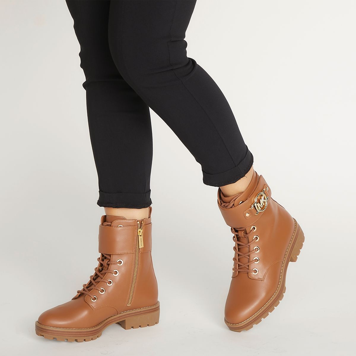 MICHAEL KORS - Botín Mujer Cuero Café Michael Kors