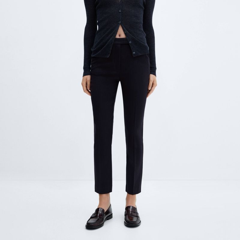 MANGO - Pantalón Traje Skinny Mujer Mango