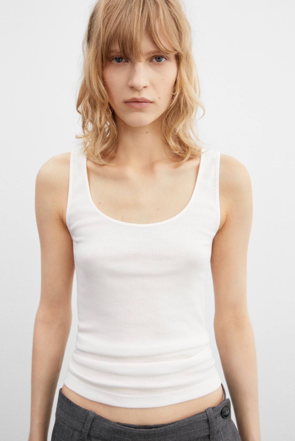 MANGO - Top Costura Espalda Mujer Mango