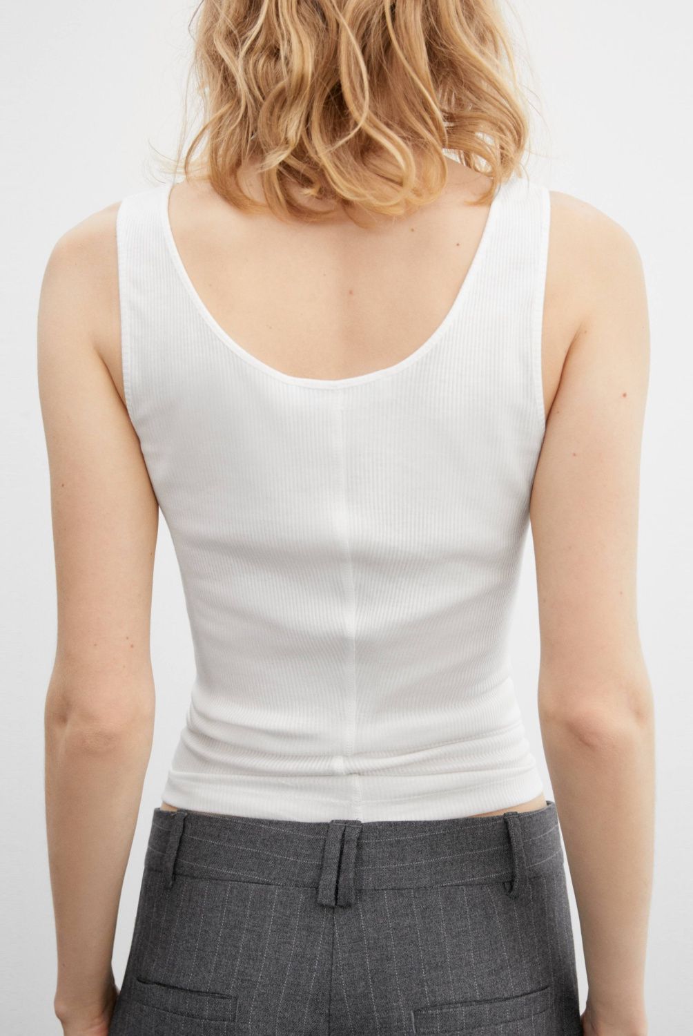 MANGO - Top Costura Espalda Mujer Mango