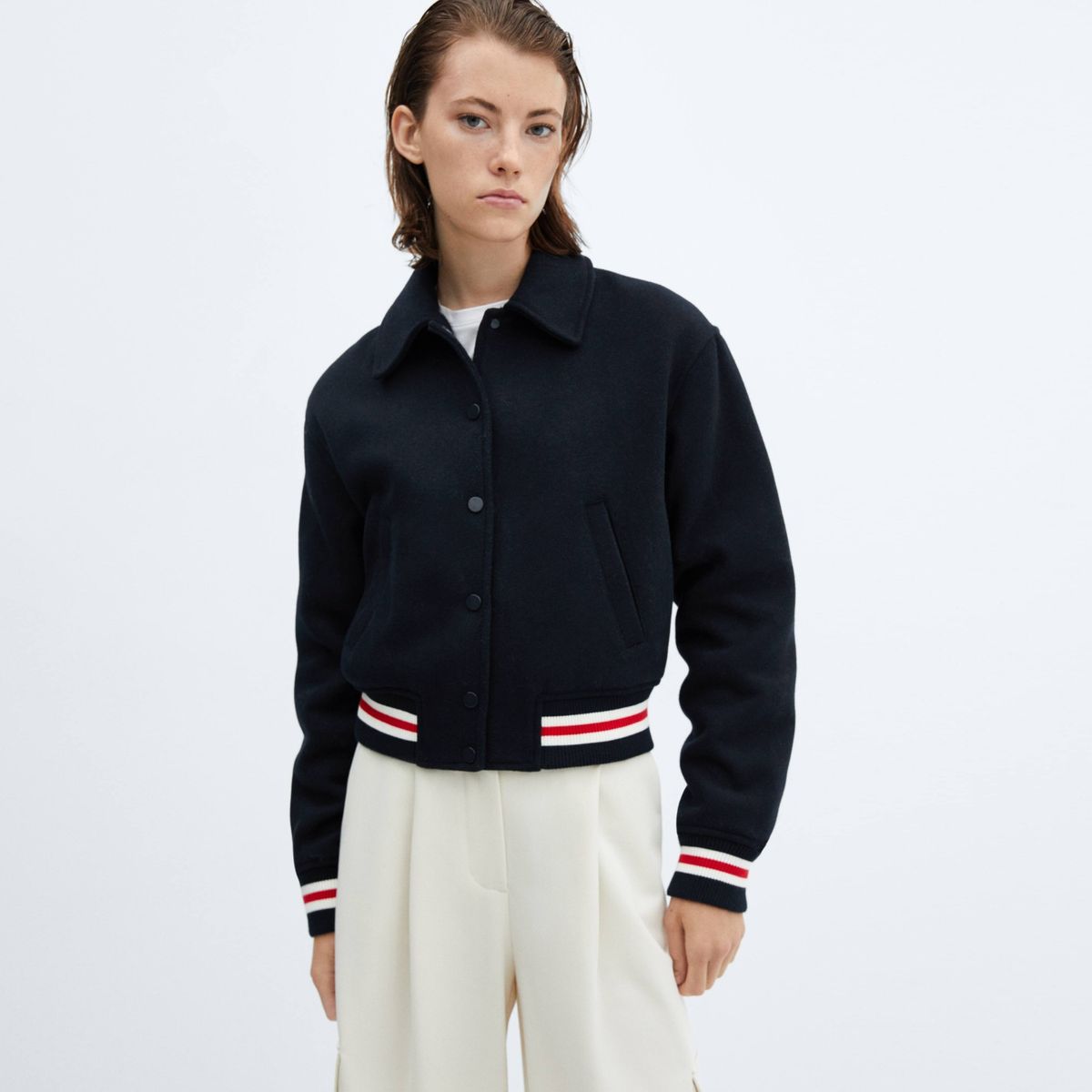 MANGO - Chaqueta Lana Oversize Mujer Mango