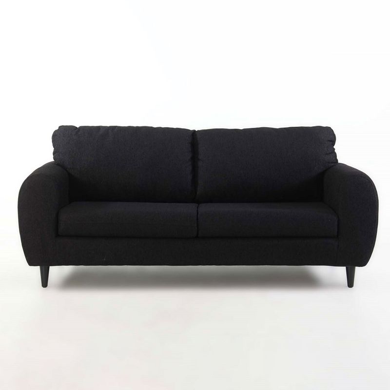 JDO & DESIGN - Sofa 3 Cuerpos Lean Tela Negro Mica
