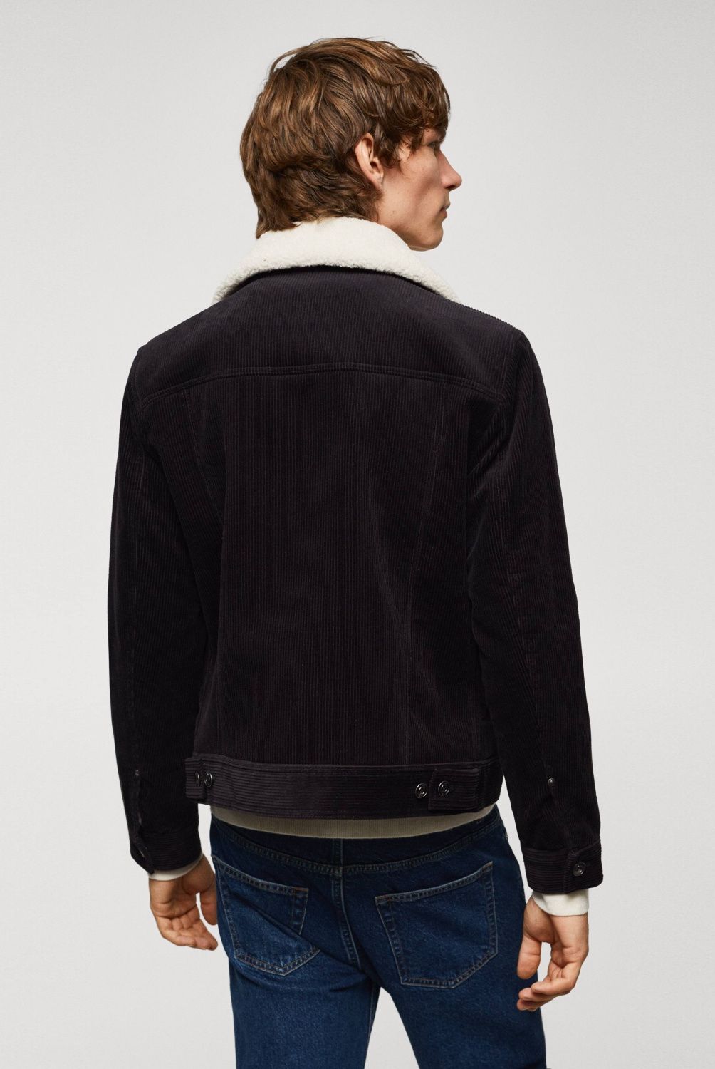 MANGO MAN - Chaqueta Pana Interior Borreguito Hombre Mango Man