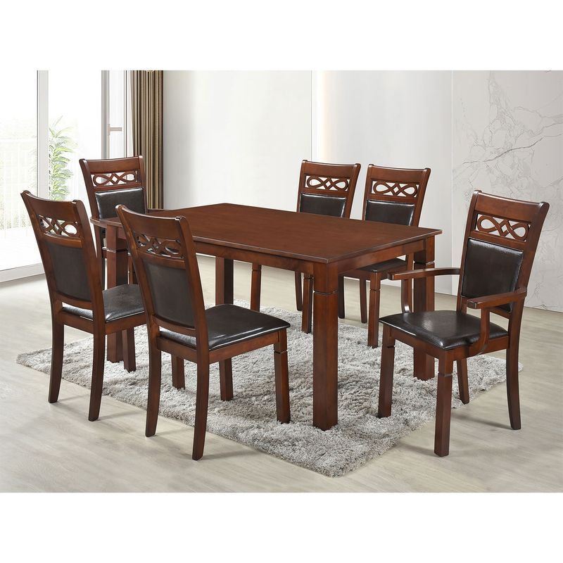 MICA - Juego de Comedor Capri + 4 Sillas +2 Sitiales Mica