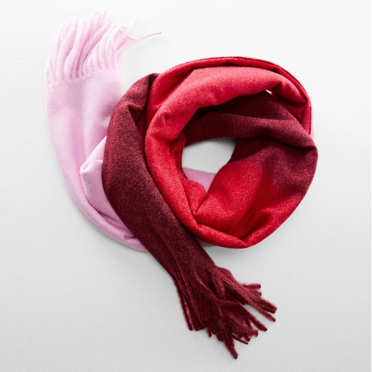 MANGO - Bufanda Degradada Flecos Mujer Mango