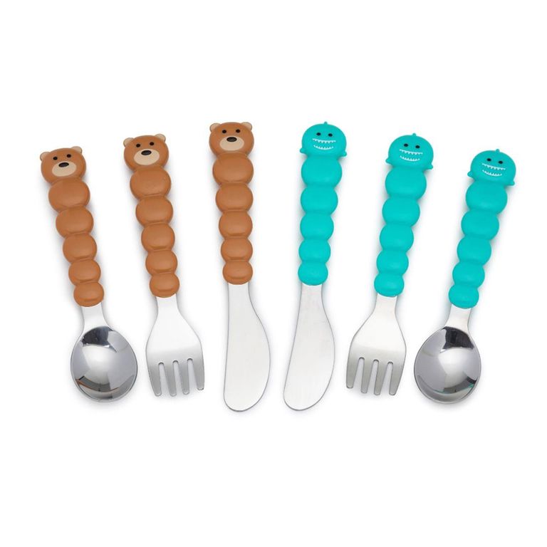 Set De 6 Cubiertos Tiburón y Oso
