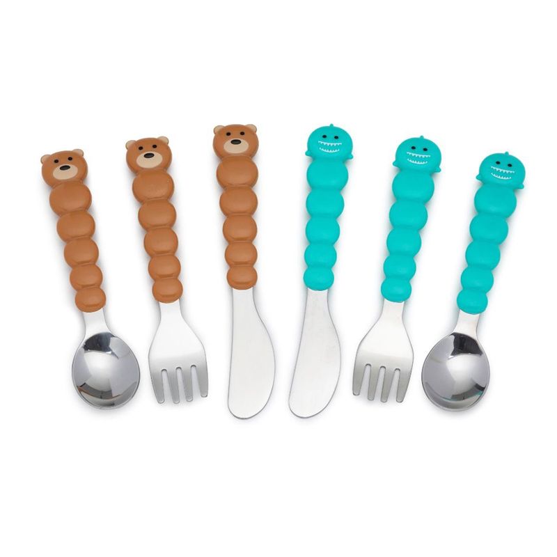MELII - Set De 6 Cubiertos Tiburón y Oso Melii