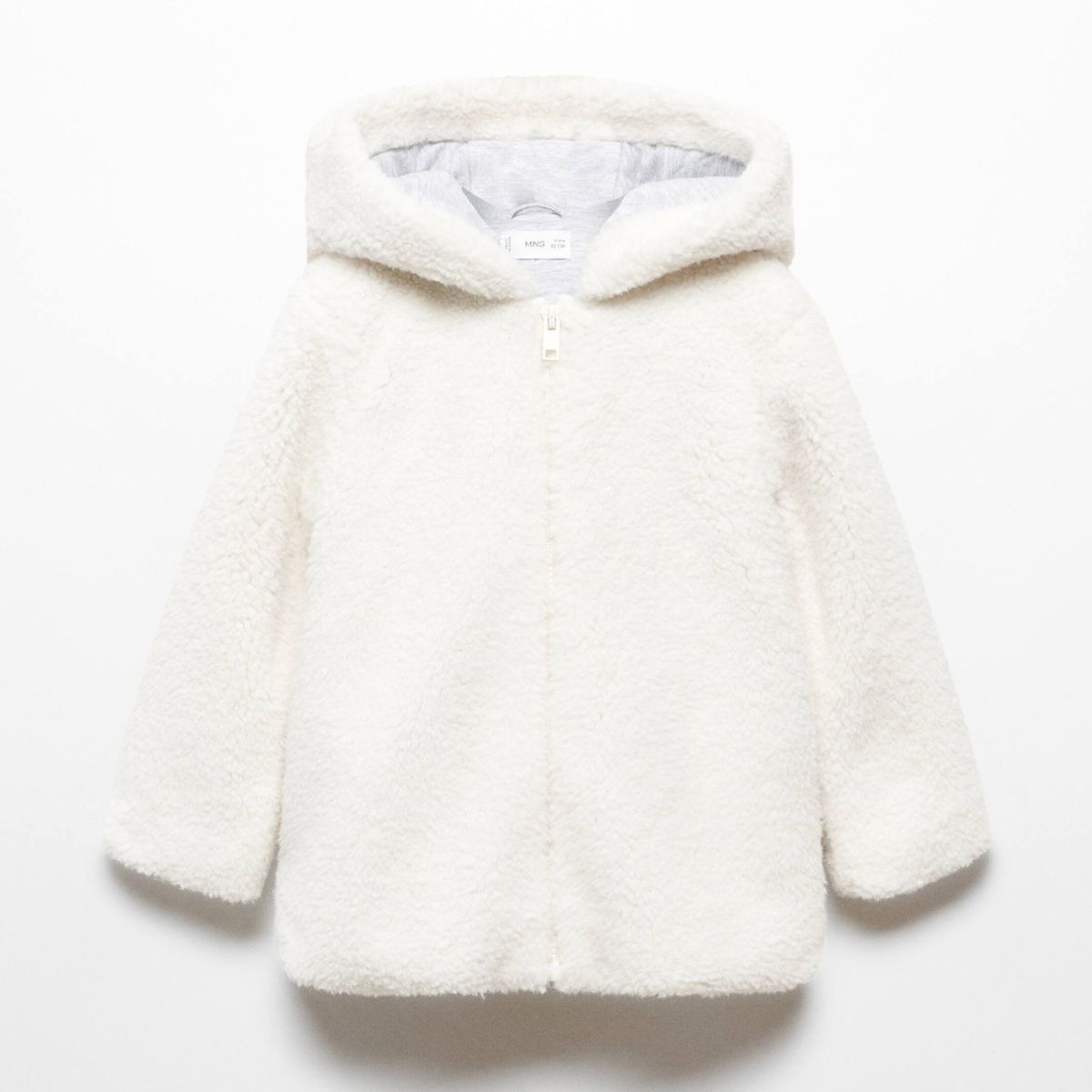 MANGO KIDS - Abrigo Pelo Capucha Bebé Niña Mango Kids