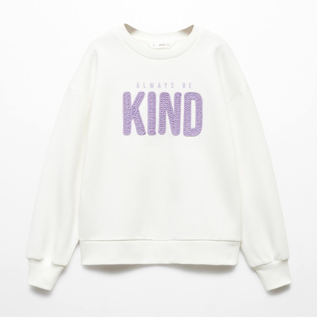 MANGO KIDS - Polerón Mensaje Bordado Niña Mango Kids