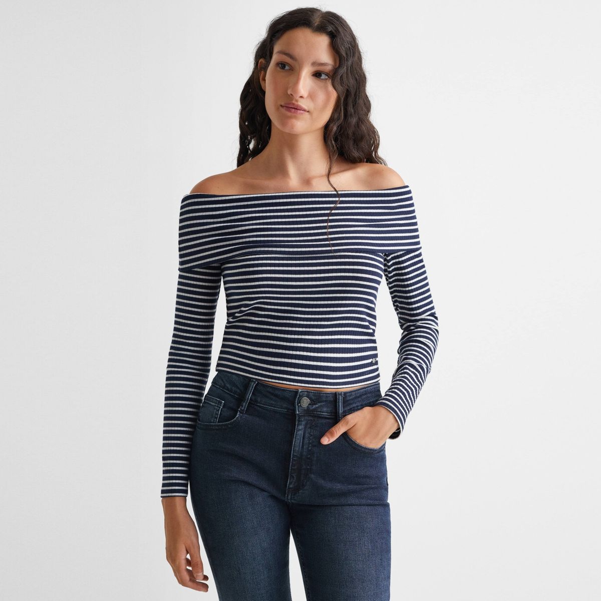 MANGO TEEN - Polera Crop Manga Larga Niña Mango Teen