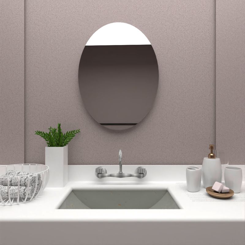 TUHOME - Espejo Napoli Rectangular Vidrio Ovalado Tuhome