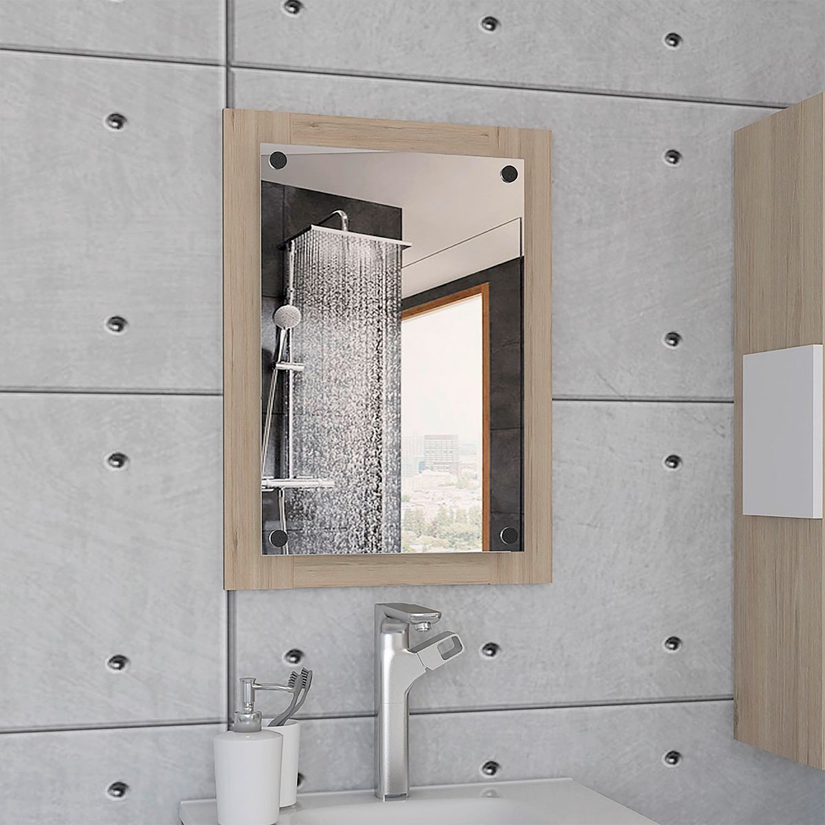 TUHOME - Espejo De Baño Vanguard Rovere Blanco Tuhome
