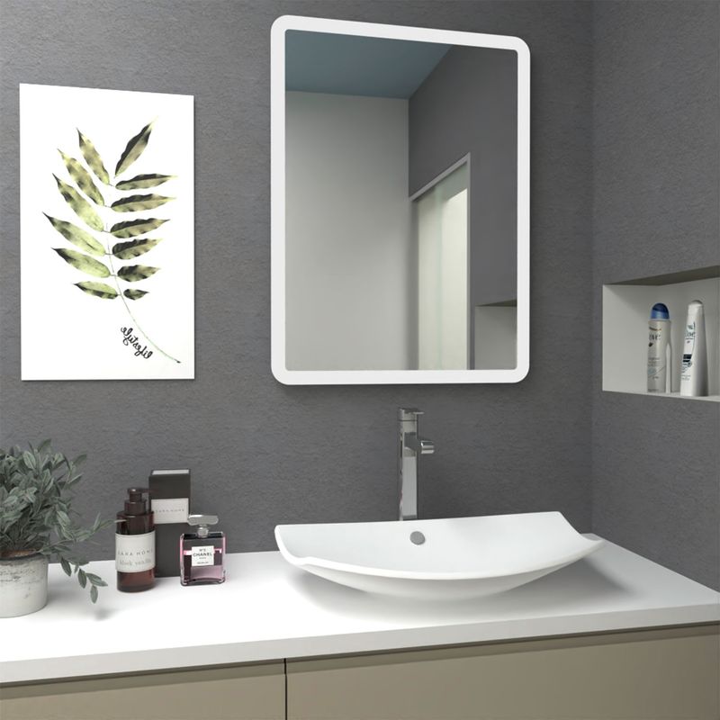 TUHOME - Espejo Arezzo Rectangular Marco Sandblasting Tuhome