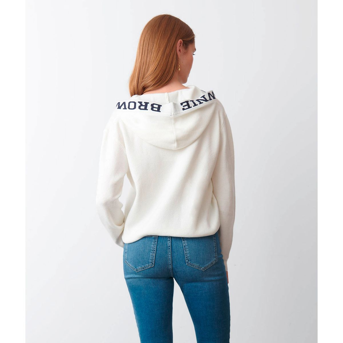 BROWNIE - Sweater Capucha Tiras Mujer Brownie