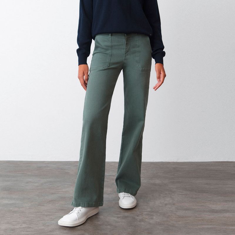 BROWNIE - Pantalón Culotte con Bolsillos Frontales Mujer Brownie