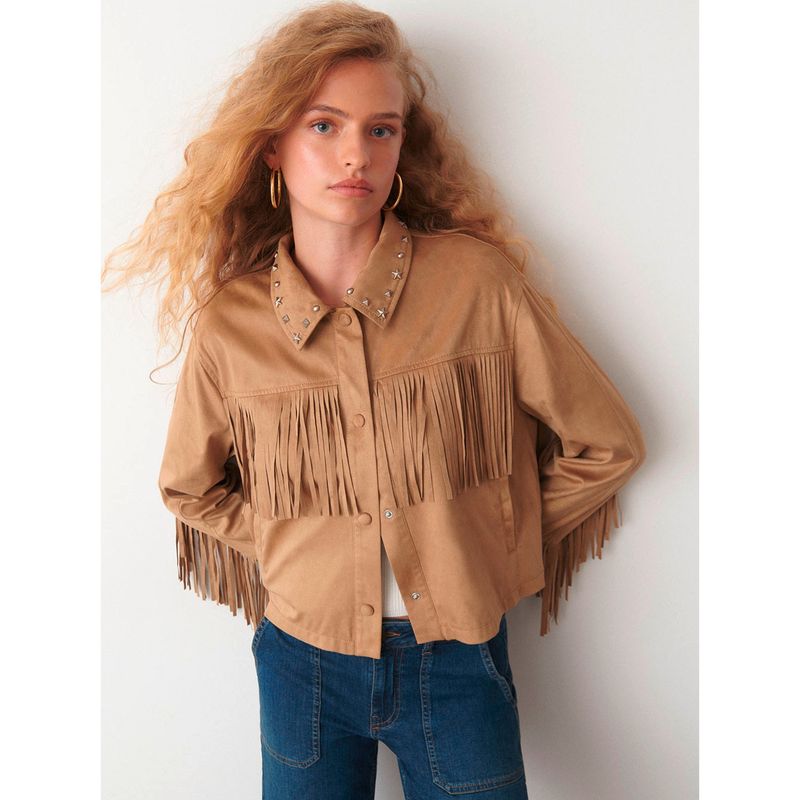 BROWNIE - Chaqueta Flecos y Tachas Mujer Brownie