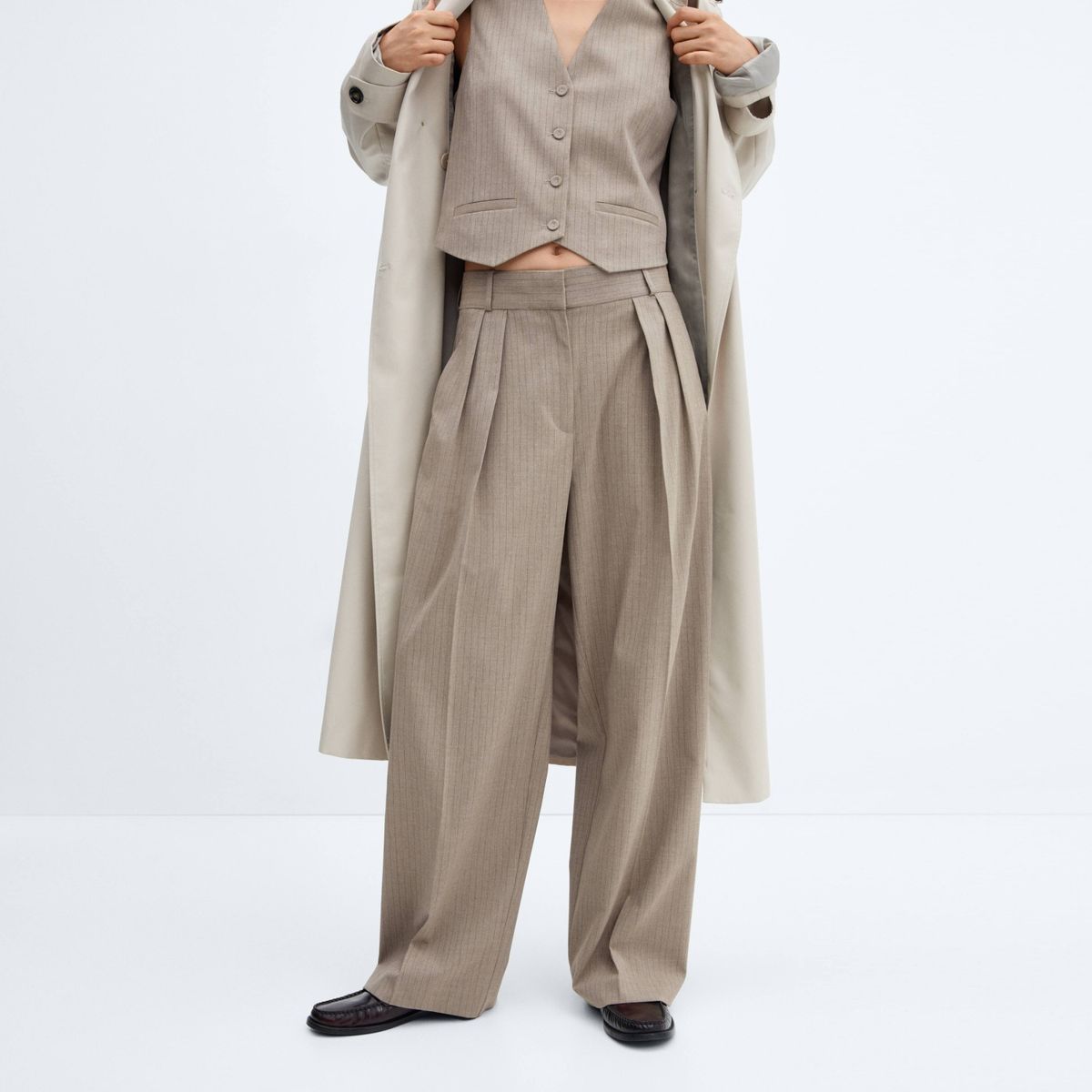 MANGO - Pantalón Raya Diplomática Mujer Mango