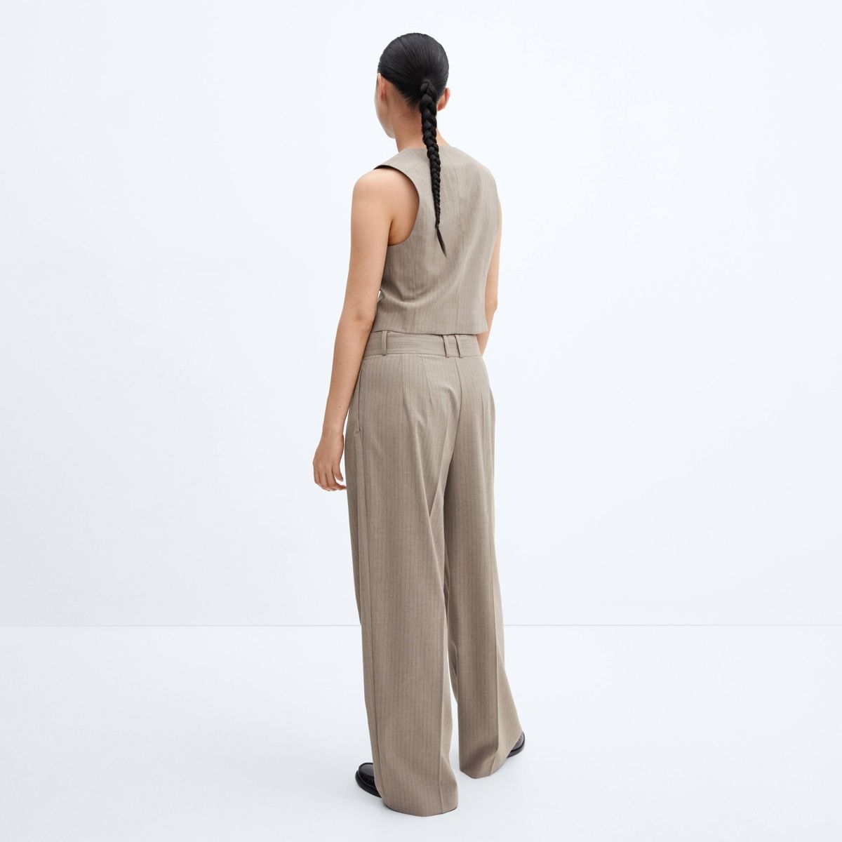 MANGO - Pantalón Raya Diplomática Mujer Mango