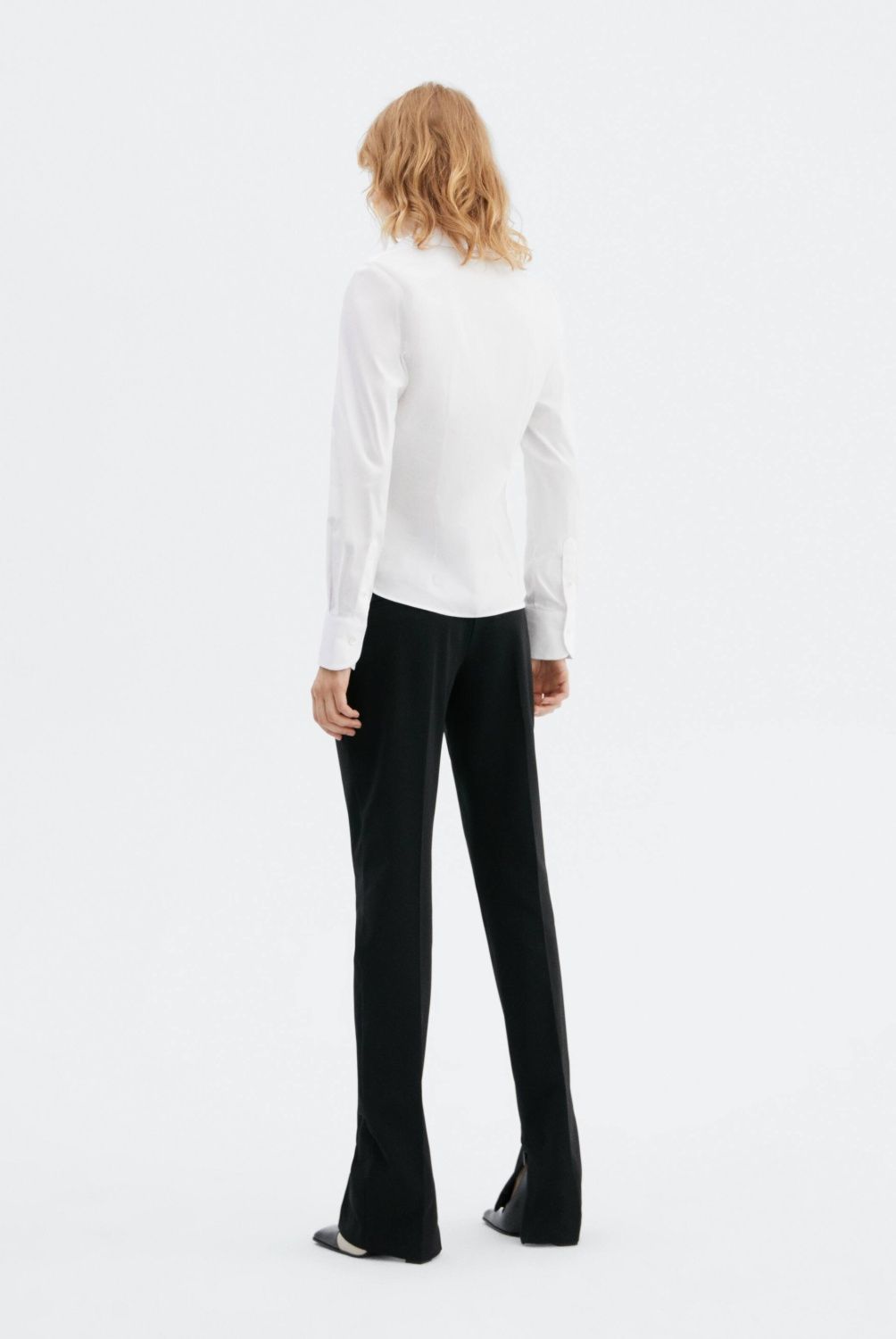 MANGO - Blusa Entallada Algodón Mujer Mango