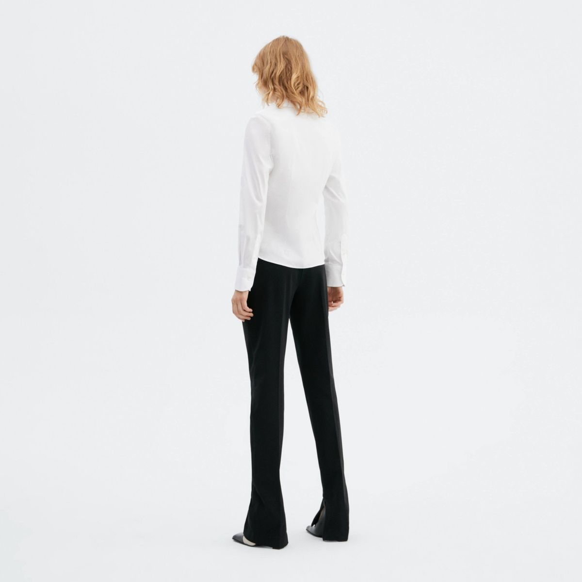 MANGO - Blusa Entallada Algodón Mujer Mango