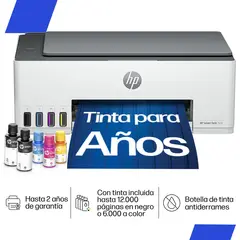 HP - Impresora Multifuncional Smart Tank 520 Tanque de Tinta Color USB Alto Rendimiento 2 años de Garantía