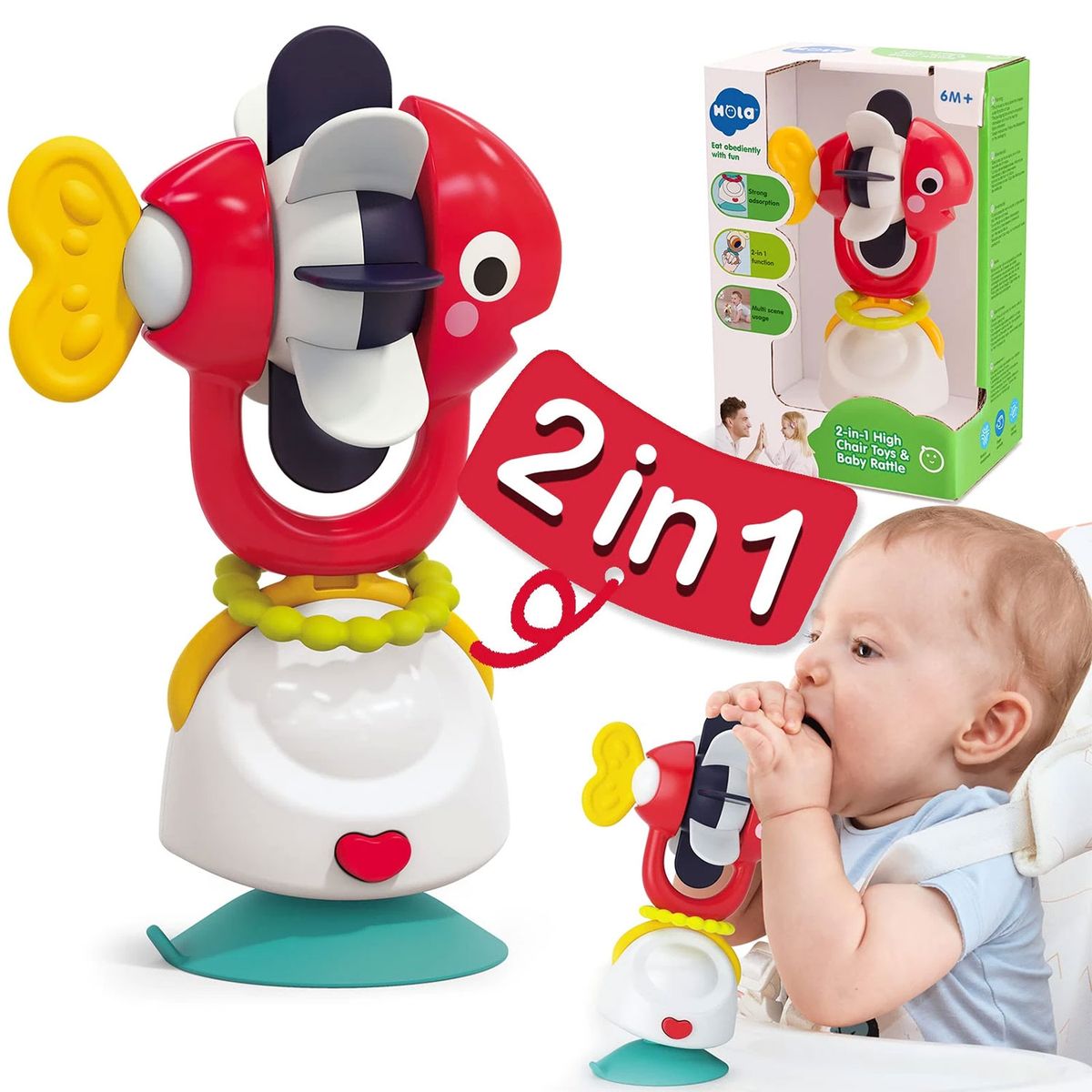 HOLA TOYS - Juguete Con Succión Pez 2 En 1 Hola Toys