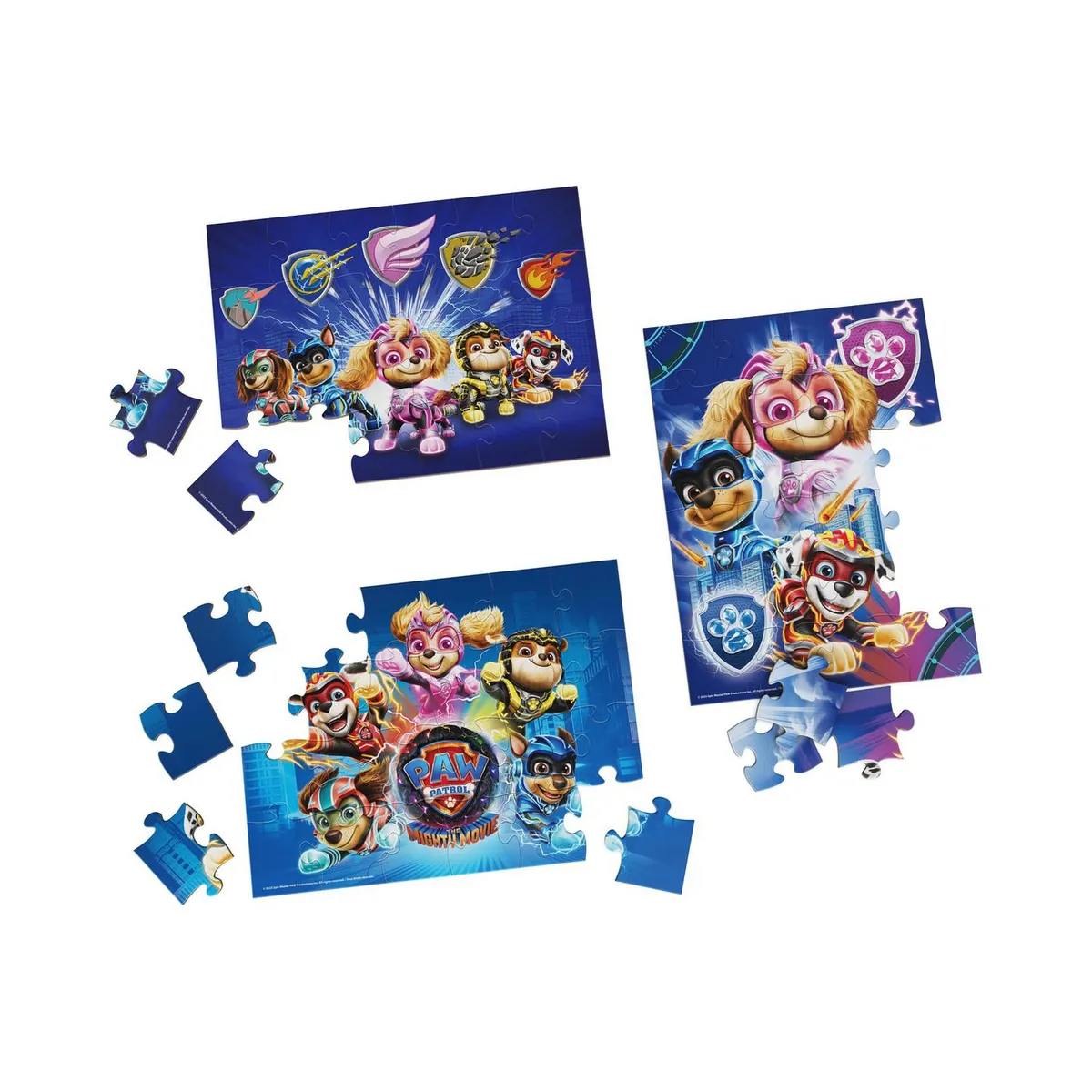 PAW PATROL - Mighty 3 Puzzles Madera Paw Patrol