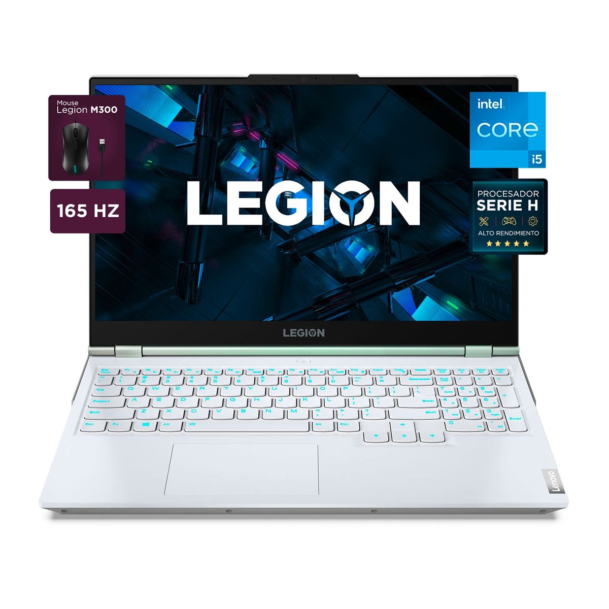 LENOVO - Notebook Gamer Legion 5 Intel Core i5 8GB RAM 512GB SSD RTX 3050TI 15,6" FHD 165Hz + Mouse Gaming RGB Lenovo