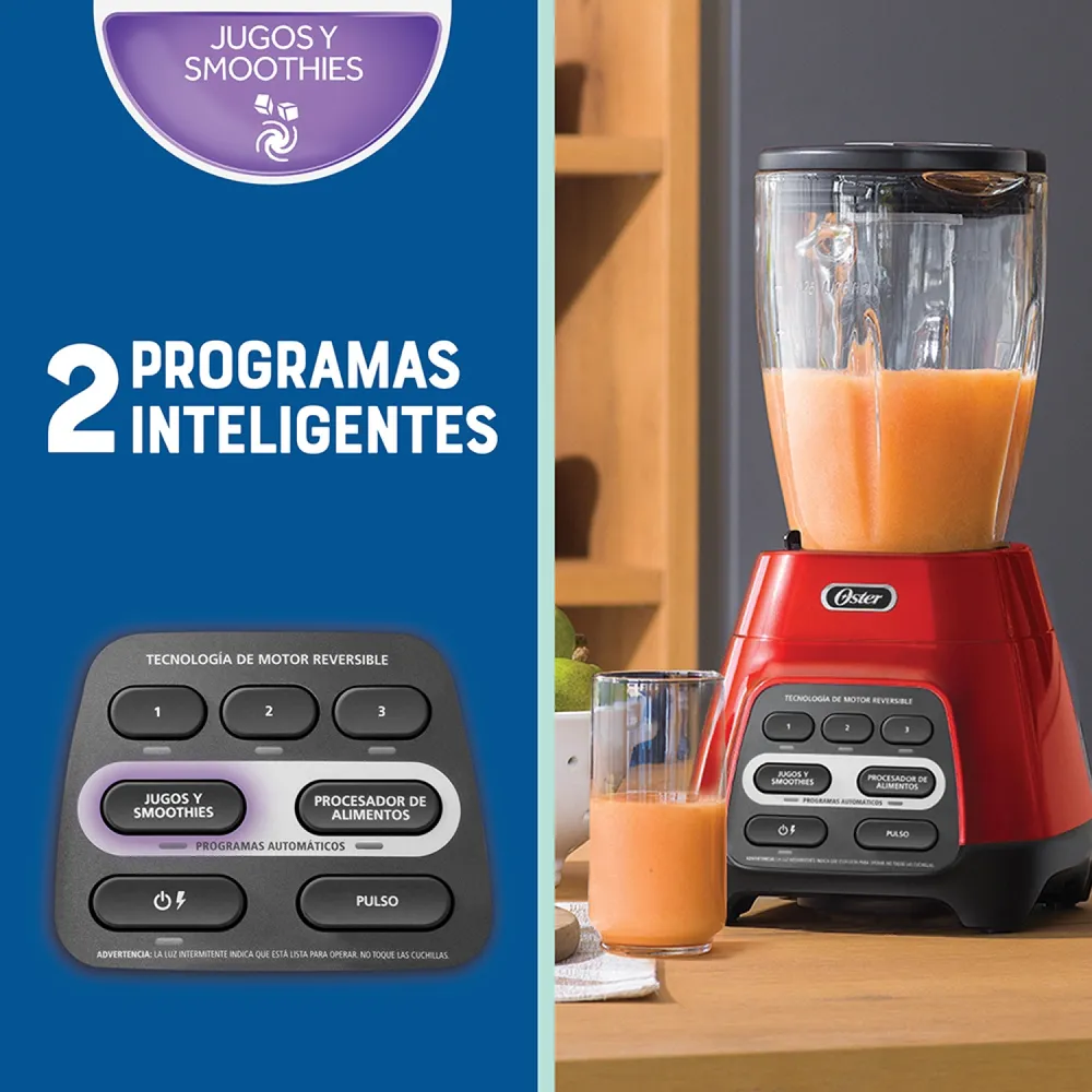 Oster Licuadora Reversible Pantalla Táctil 1.5 L Rojo BLSTPYG1310RBG, foto 5