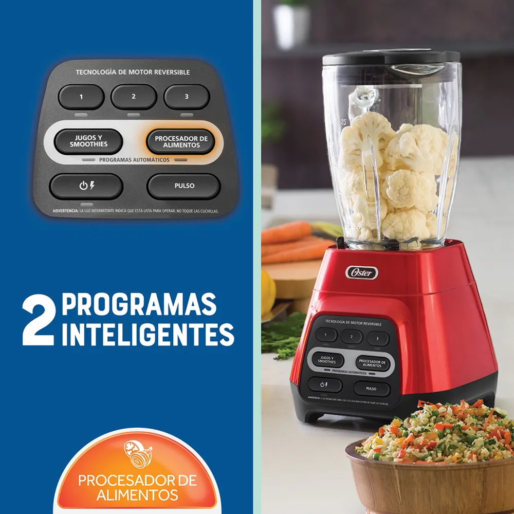 Oster Licuadora Reversible Pantalla Táctil 1.5 L Rojo BLSTPYG1310RBG, foto 6