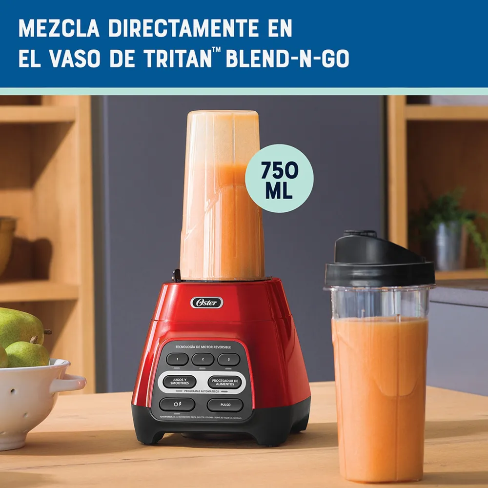Oster Licuadora Reversible Pantalla Táctil 1.5 L Rojo BLSTPYG1310RBG, foto 13