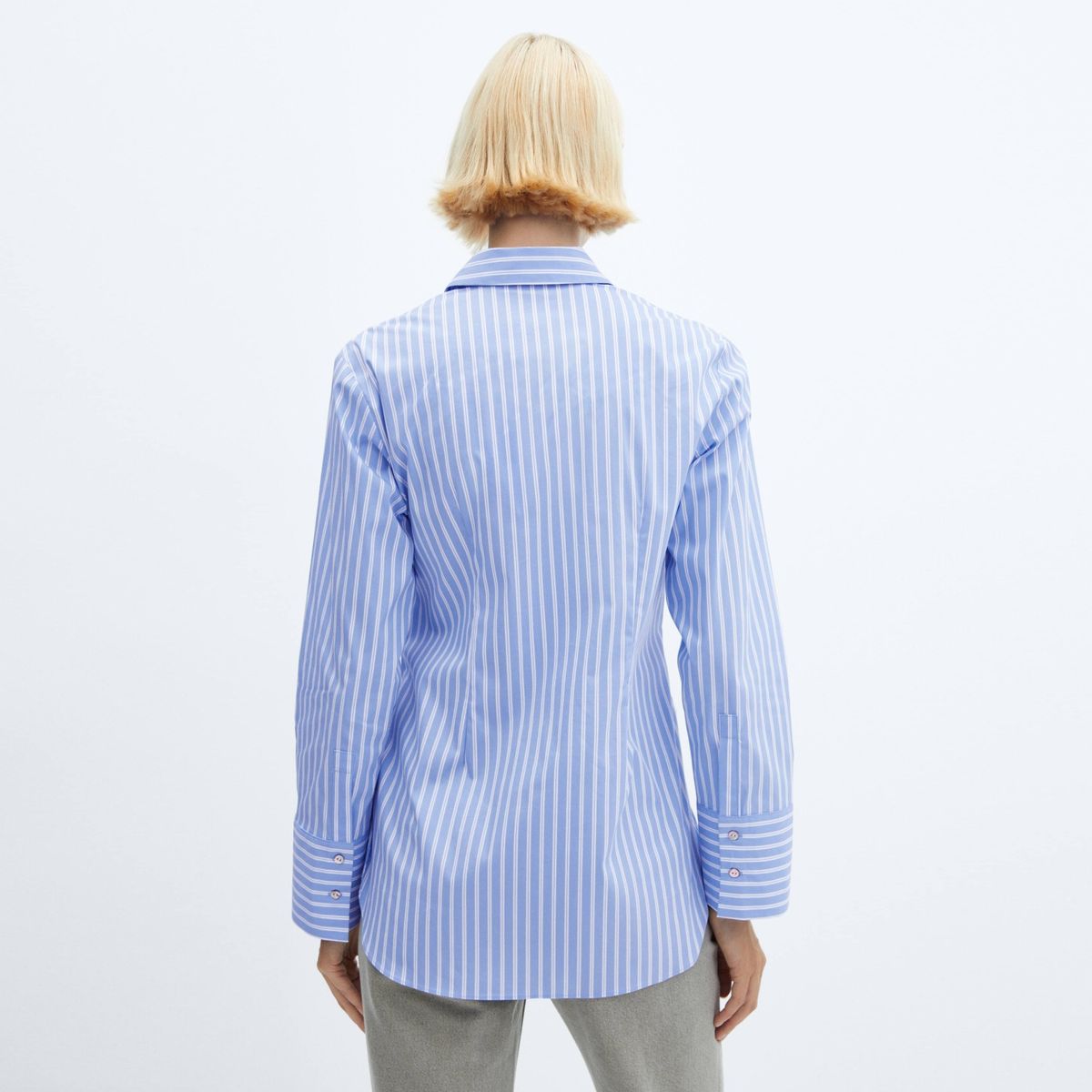 MANGO - Blusa Rayas Nudo Mujer Mango