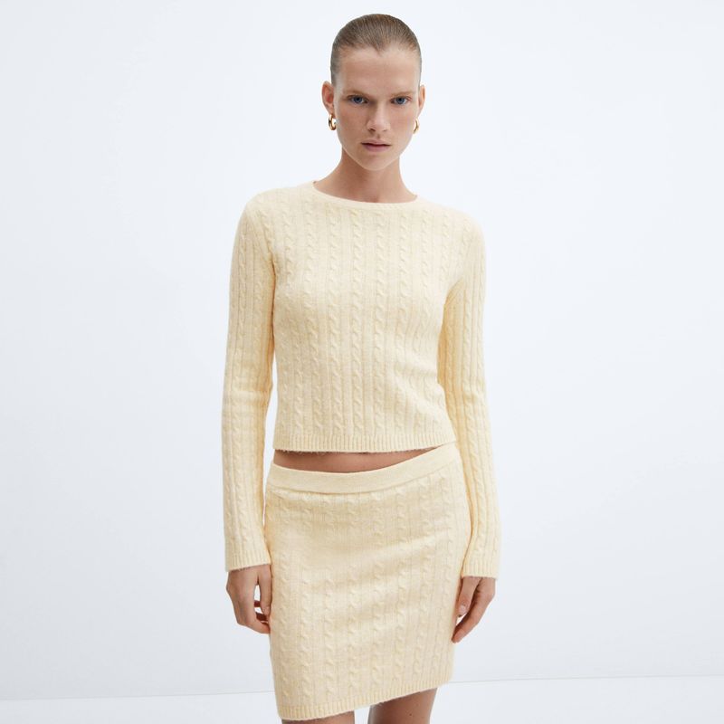 MANGO - Sweater Punto Ochos Mujer Mango