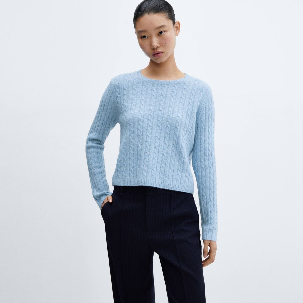 MANGO - Sweater Punto Ochos Mujer Mango