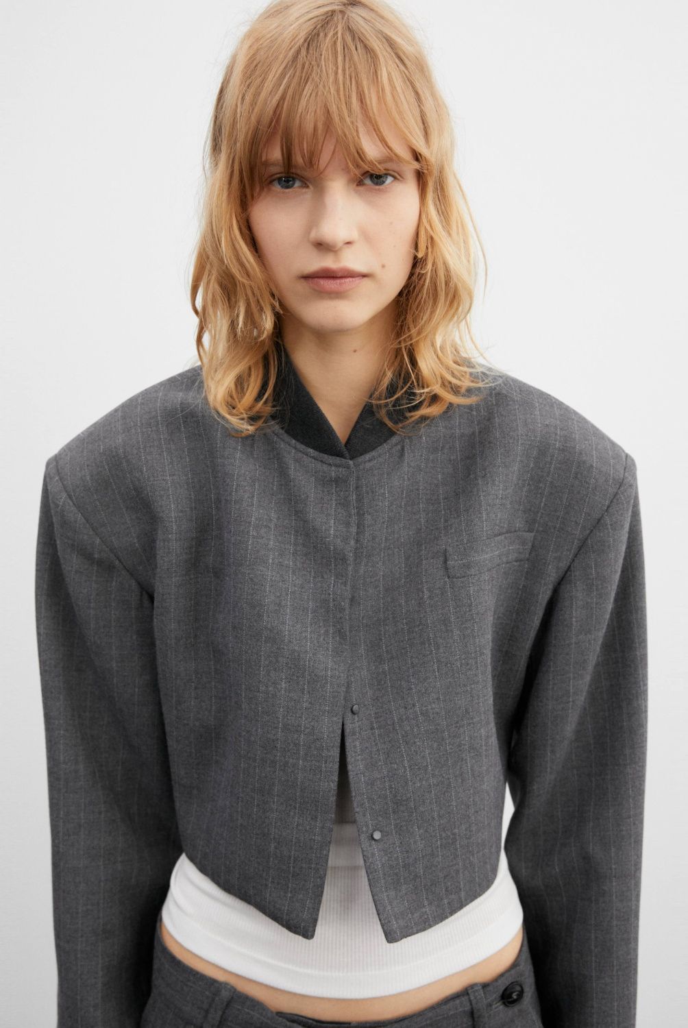 MANGO - Chaqueta Hombros Estructurados Mujer Mango