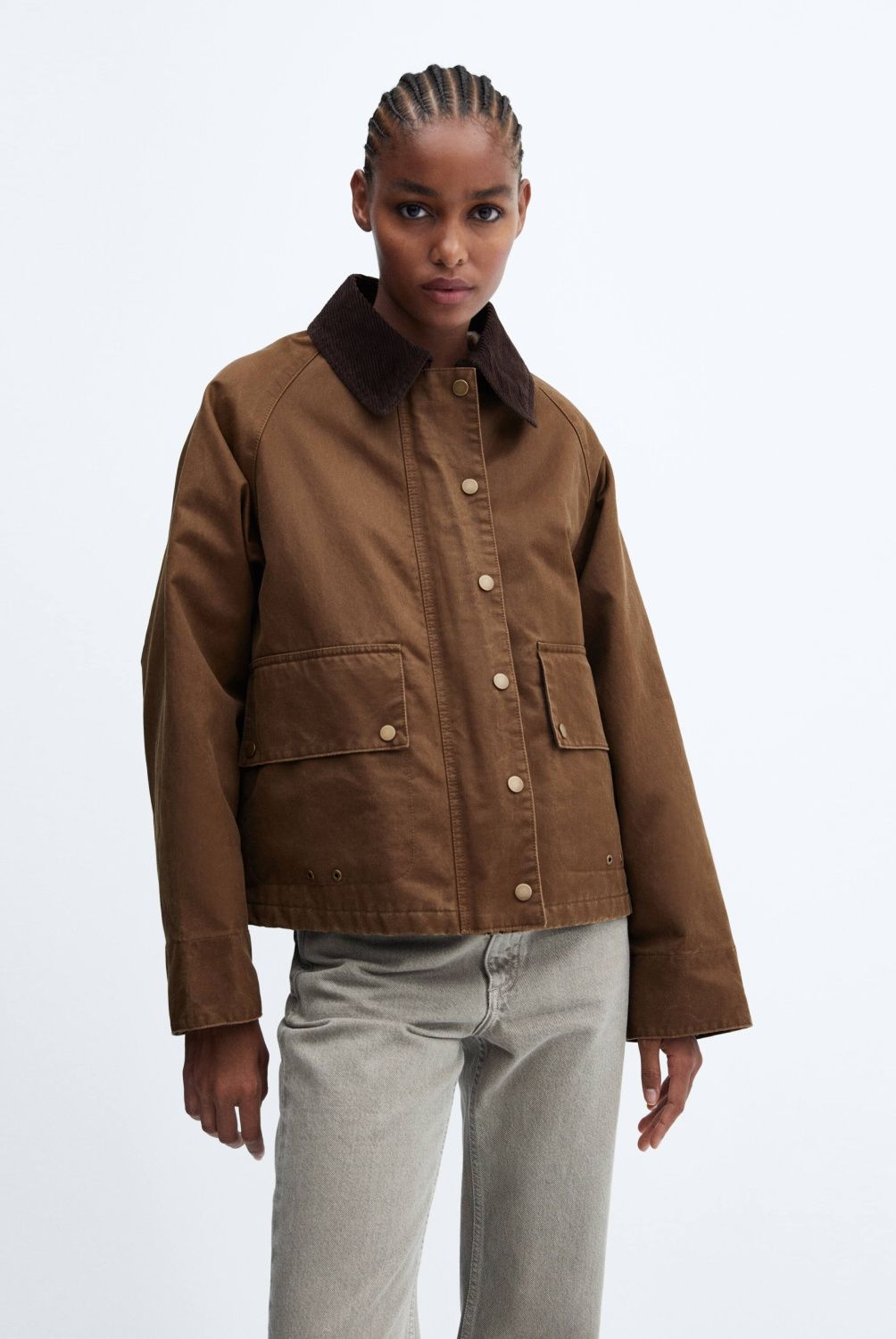 MANGO - Parka Efecto Encerado Mujer Mango
